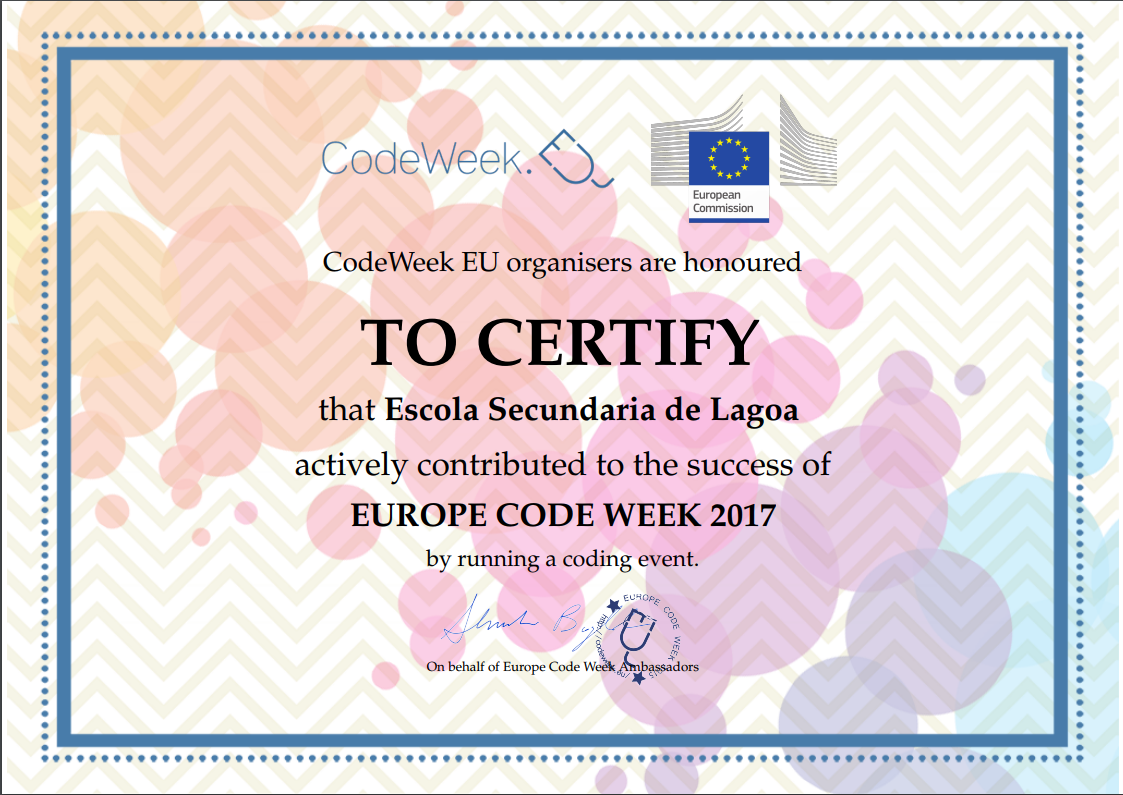 Certificado CodeWeek