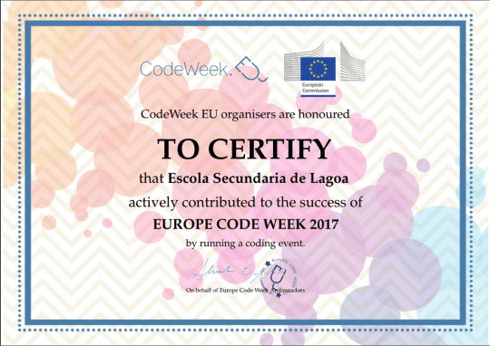 Certificado CodeWeek